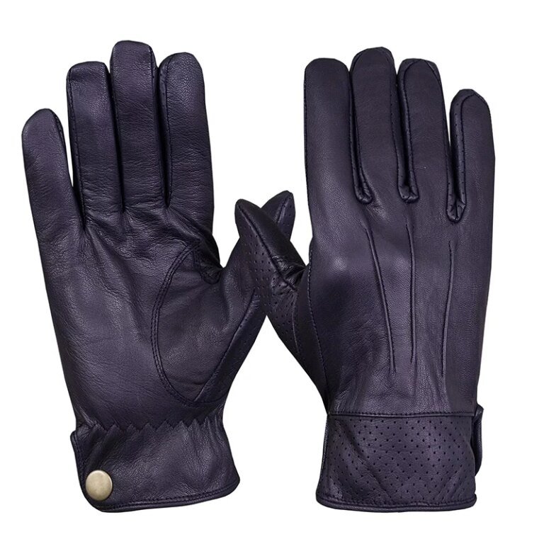 2025 Custom Color Genuine Deerskin Men's Full Finger Driving Gloves Unlined Gym Use for Sports Made Pakistan for Cycling Cycling