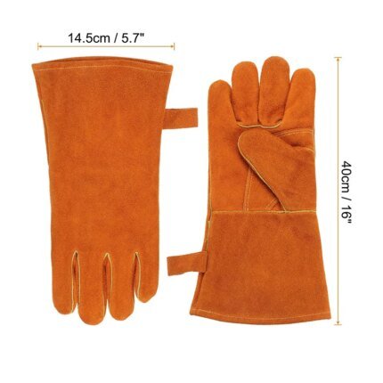Best 2025 Cowhide Leather Gloves for Heat Resistant Welding Heat Proof Heating & Safety Protection for Sports & Fishing Pakistan