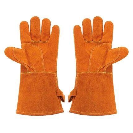 Best 2025 Cowhide Leather Gloves for Heat Resistant Welding Heat Proof Heating & Safety Protection for Sports & Fishing Pakistan