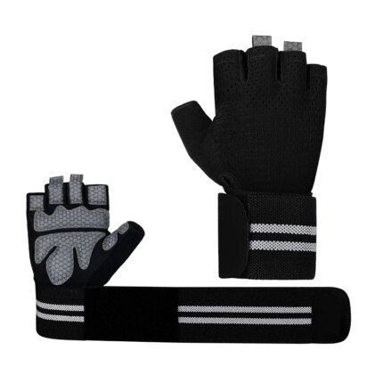 Customized Logo Gym Fitness Gloves New Genuine Leather Weightlifting Sport Training for Men and Women for Fishing and Cycling