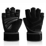 Customized Logo Gym Fitness Gloves New Genuine Leather Weightlifting Sport Training for Men and Women for Fishing and Cycling