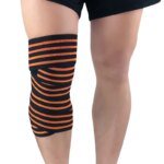 Gym Fitness Weight Lifting Powerlifting Compression Elastic Weightlifting Knee Wrap Bandages for Squat