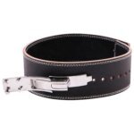 Gym Leather Weightlifting Belt for Back Support, Powerlifting, Adjustable Fit Weightliting Leather Power Belt