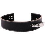 Gym Leather Weightlifting Belt for Back Support, Powerlifting, Adjustable Fit Weightliting Leather Power Belt