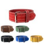 Hot Selling Gym Weight Lifting Belt Cowhide Leather Workout Sweat Band Fitness Powerlifting Lever Belts With Buckle