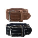 Hot Selling Gym Weight Lifting Belt Cowhide Leather Workout Sweat Band Fitness Powerlifting Lever Belts With Buckle