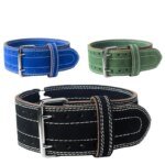 Hot Selling Gym Weight Lifting Belt Cowhide Leather Workout Sweat Band Fitness Powerlifting Lever Belts With Buckle