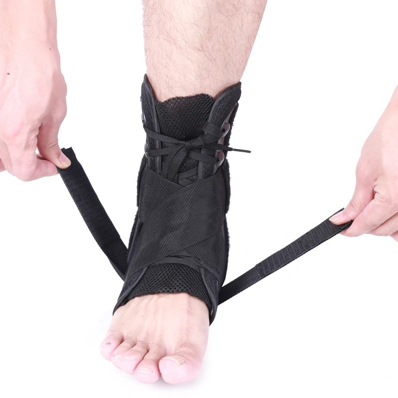 CE Basketball Ankle Brace Breathable Nylon Lace-Up Stabilizer for Sports Protection & Rehabilitation