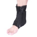 CE Basketball Ankle Brace Breathable Nylon Lace-Up Stabilizer for Sports Protection & Rehabilitation