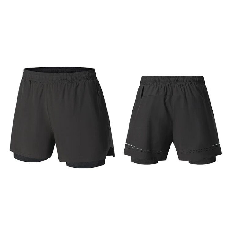 2 in 1 Gym Shorts With Pockets Men Training Designer Polyester Athletic Shorts Fitness Running Workout Sports Shorts for Men