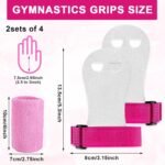 2 Pairs Gymnastics Hand Grips, Gymnastics Equipment for Kids