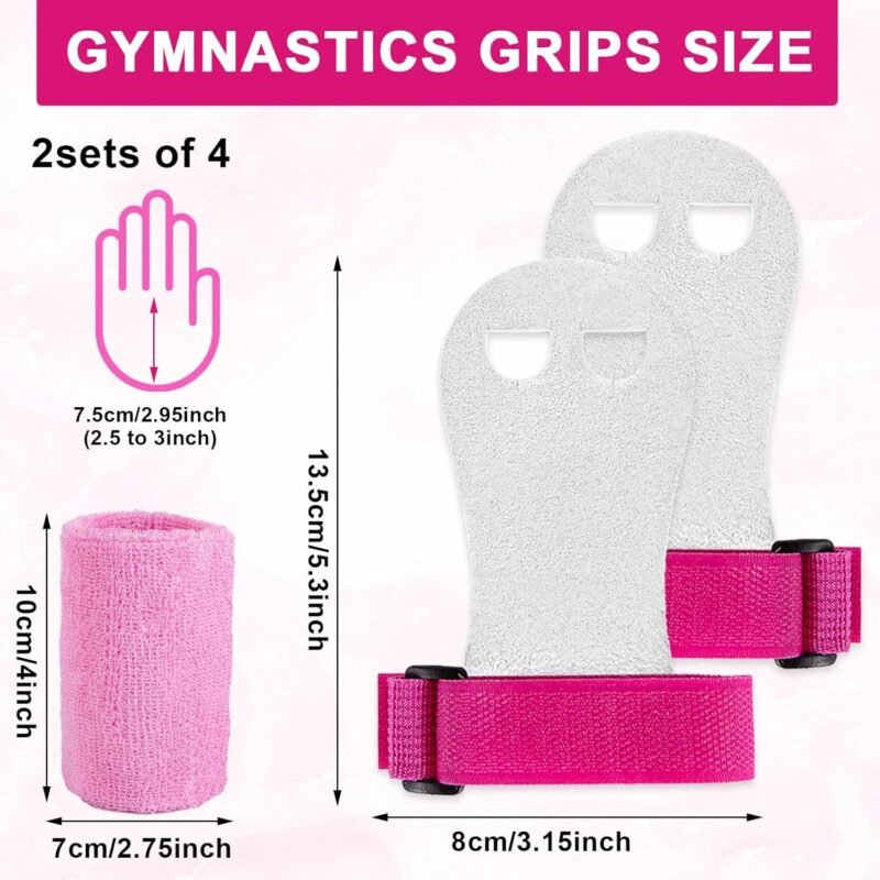 2 Pairs Gymnastics Hand Grips, Gymnastics Equipment for Kids