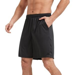 5 Pack Men's Athletic Gym Shorts with Pockets Quick Dry Activewear Workout Running Shorts for Men