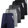5 Pack Men's Athletic Gym Shorts with Pockets Quick Dry Activewear Workout Running Shorts for Men