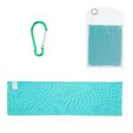 Amazon Basics Gym Cooling Towels for Neck and Face, Working Out, 40" x 12", 4-Pack, Black/Gray/Aqua/Navy