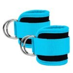 Ankle Straps Ankle Resistance Bands Wrist Cuffs Padded Straps Adjustable Fitness Glute Kickback D-Ring for Cable Machine Gym Foot Leg Training Brace Support 1 Pair