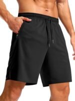 Aolesy Men's Gym Workout Shorts 5"/7"/10" Lightweight Bodybuilding Athletic Shorts Running Training with Zip Pockets
