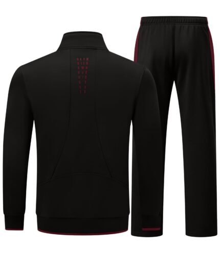 BGOWATU Men's Fleece Lined Tracksuits Set Running Jacket Sweatsuit Sport Pant Jogging Outfits with Zipper Pockets