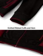 BGOWATU Men's Fleece Lined Tracksuits Set Running Jacket Sweatsuit Sport Pant Jogging Outfits with Zipper Pockets