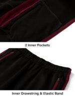 BGOWATU Men's Fleece Lined Tracksuits Set Running Jacket Sweatsuit Sport Pant Jogging Outfits with Zipper Pockets