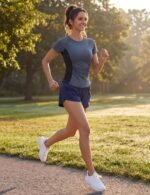 BMJL Womens Workout Tops Athletic Short Sleeve T Shirt Color Block Running Shirts Gym Clothes Summer Outfits Blouses