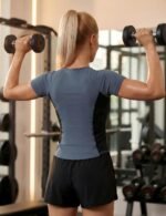 BMJL Womens Workout Tops Athletic Short Sleeve T Shirt Color Block Running Shirts Gym Clothes Summer Outfits Blouses