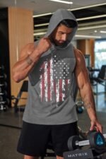 COOFANDY Men's 2 Pack Workout Hooded Tank Tops Bodybuilding Muscle Cut Off T Shirt Sleeveless Gym Hoodies