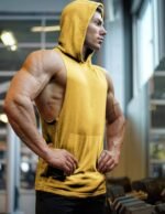 COOFANDY Men's 2 Pack Workout Hooded Tank Tops Bodybuilding Muscle Cut Off T Shirt Sleeveless Gym Hoodies