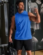 COOFANDY Men's 2 Pack Workout Hooded Tank Tops Bodybuilding Muscle Cut Off T Shirt Sleeveless Gym Hoodies