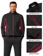 COOFANDY Men's Tracksuits 2 Piece Athletic Track Suit Warm Jogging Running Sweatsuits Casual Full Zip Sports Set
