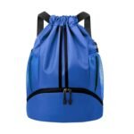 Drawstring Backpack Gym Bag with Shoes Compartment for Soccer, Basketball, Swim, Water-Resistant String Backpack Beach Cinch for Women Men