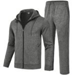 Gopune Men's Tracksuit 2 Pieces Set Hoodie Sweatsuits Full Zip Athletic Jogging Suits Long Sleeve Casual Sports Outfits