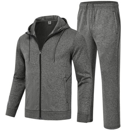 Gopune Men's Tracksuit 2 Pieces Set Hoodie Sweatsuits Full Zip Athletic Jogging Suits Long Sleeve Casual Sports Outfits