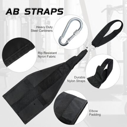 Hanging Ab Straps for Pull Up Bar: Gym Ab Sling Straps for Arm Pull up Workout Support for Training Knee and Leg Raises