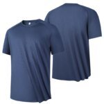 Hochwertiges, atmungsaktives, schnell trocknendes Herren-Laufsport-Fitness-atmungsaktives, bequemes Kurzarm-T-Shirt, lässige, leichte Gym-Tops - AliExpress 201768104