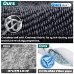 Hylaea Compression Running Socks for men, Coolmax Anti-Blister Cushion Crew Socks for Athletic, Moisture Wicking & Seamless