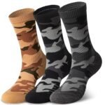 Hylaea Compression Running Socks for men, Coolmax Anti-Blister Cushion Crew Socks for Athletic, Moisture Wicking & Seamless
