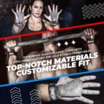 JerkFit Raw Grips 3.0, 2 Finger Leather Gymnastics Grips - Pull Up Grips for Cross Training Hand Protection - Hand Grips for Gymnastics Bars, Palm Guards for Athletes to Prevent...