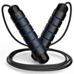 Jump Rope, Tangle-Free Rapid Speed Jumping Rope Cable with Ball Bearings for Women, Men, and Kids, Adjustable Steel Jump Rope with Foam Handles for Home Gym Exercise Fitness...