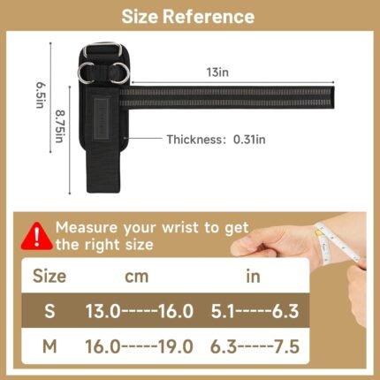 MANUEKLEAR Non-Slip Wrist Straps for Weightlifting Deadlifting, Gym Lifting Straps with D Rings for Cable Machine Workout, 10mm Neoprene Padded Weight lifting Wrist Wraps for...