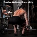 MANUEKLEAR Non-Slip Wrist Straps for Weightlifting Deadlifting, Gym Lifting Straps with D Rings for Cable Machine Workout, 10mm Neoprene Padded Weight lifting Wrist Wraps for...