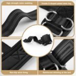 MANUEKLEAR Non-Slip Wrist Straps for Weightlifting Deadlifting, Gym Lifting Straps with D Rings for Cable Machine Workout, 10mm Neoprene Padded Weight lifting Wrist Wraps for...