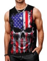Mens Graphic Tank Tops Workout Sleeveless Shirts Hawaiian Palm Tree Vacation Tanks for Men Summer Beach T-Shirt