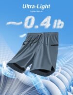 Mens Running Shorts 2 in 1 Gym Workout Shorts 7 inch Quick Dry Athletic Short with Liner Zip Pockets