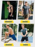 Mens Running Shorts 2 in 1 Gym Workout Shorts 7 inch Quick Dry Athletic Short with Liner Zip Pockets