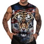 Mens Summer Graphic Workout Tank Tops Gym Sleeveless Muscle Shirt