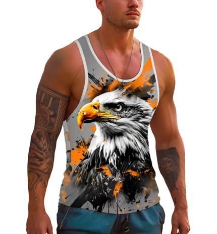 Mens Tank Tops Hawaiian Sleeveless Shirts Graphic Beach Coconut Tree Gym Tank Top