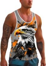 Mens Tank Tops Hawaiian Sleeveless Shirts Graphic Beach Coconut Tree Gym Tank Top
