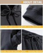 Men's Tracksuits 2 Piece Hoodie and Sweatpants Set Fleece Sweatsuits Casual Athletic Jogging Suit for Men