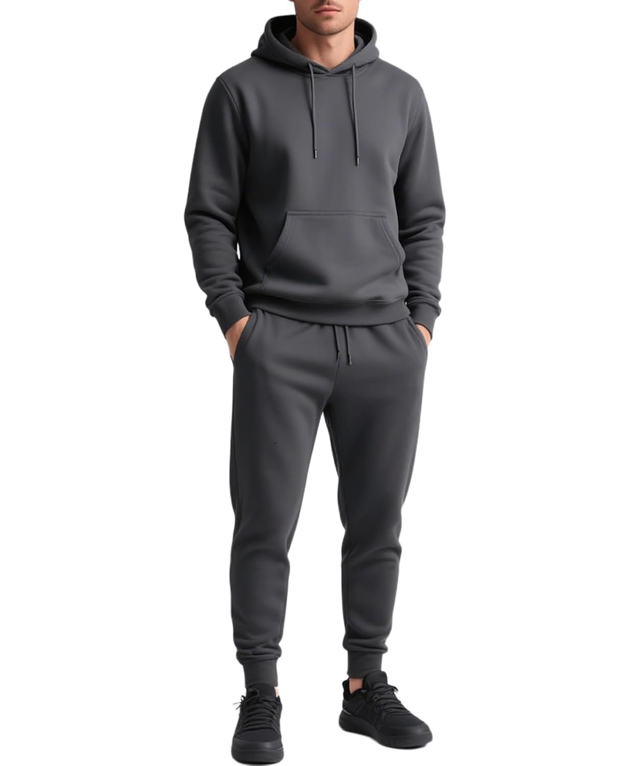 Men's Tracksuits 2 Piece Hoodie and Sweatpants Set Fleece Sweatsuits Casual Athletic Jogging Suit for Men Men's Tracksuits 2 Piece Hoodie and Sweatpants Set Fleece Sweatsuits Casual Athletic Jogging Suit for Men